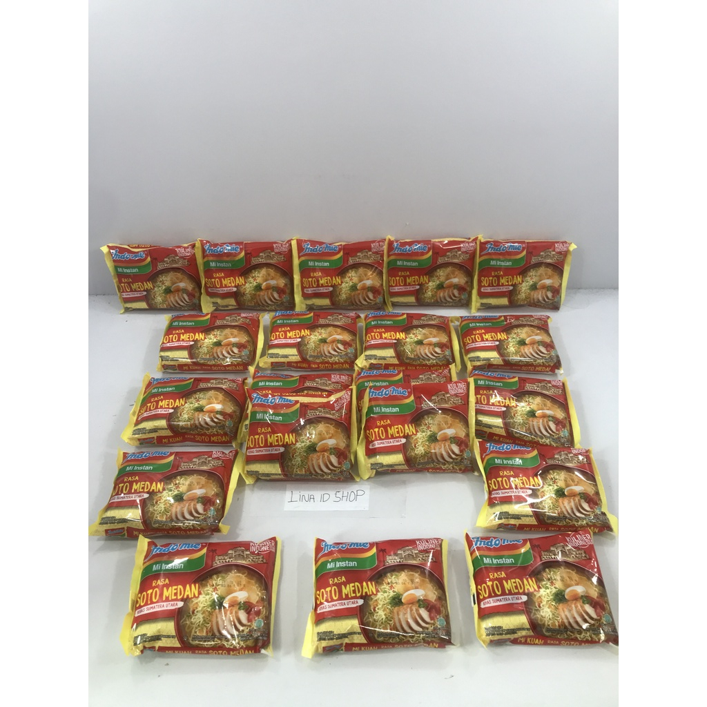 

15 Bungkus - Indomie Mi Instan Rasa Soto Medan Khas Sumatera Utara / Lengkap dengan Minyak Soto Kemasan 70gr
