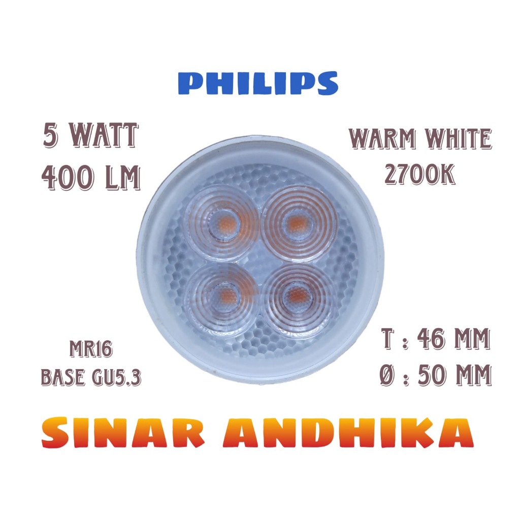 LAMPU ESSENTIAL LED SPOT LV PHILIPS 5 WATT