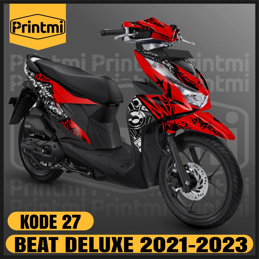 Printmi Decal Motor Beat Deluxe New 2021 2022 2023 Full Body Stiker Honda Street CBS ISS Variasi Sti