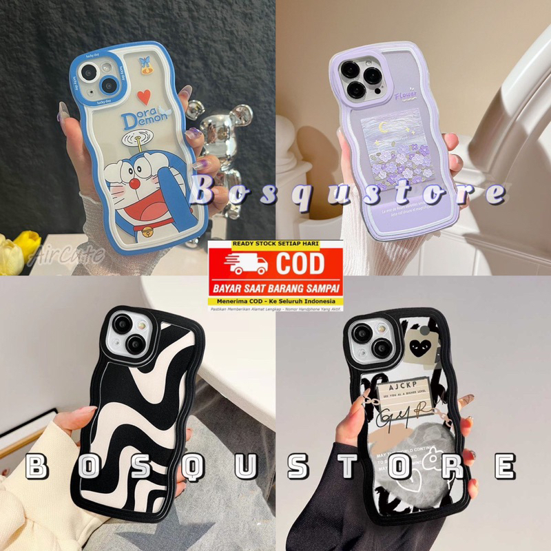 SOFTCASE GELOMBANG/ WAVE VIVO T1/ T1PRO/ Y02/ Y16/ Y22/ Y35/ Y01/ Y15S/ Y33S/ Y33T/ Y21A/ Y21T/ Y21S/ Y21/ V25E/ V23E/ CASING WAVY PROTECTOR CAMERA MOTIF FLOWER/ DORAEMON/ ZEBRA/ LOVE BLACK