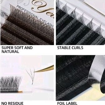 Yelix 3D W Shape Clover Lashes Volume Russian Eyelash Extension Ellipse