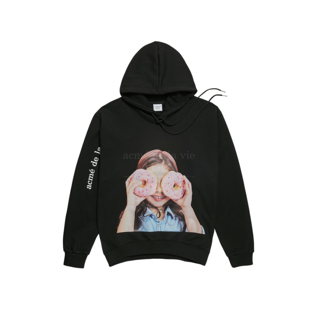 [ADLV] Acmedelavie Baby Face Hoodie Black DONUT 3