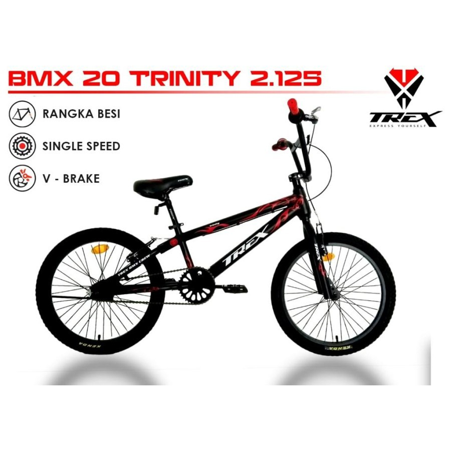 Sepeda BMX Trex Trinity 20" Ukuran Ban 2.125 sepeda anak sepeda anak cowok - onlinepratama88