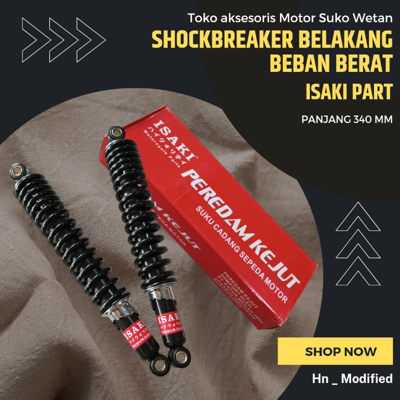 SHOCK BREAKER BELAKANG ISAKI PART BEBAN BERAT 340 MM