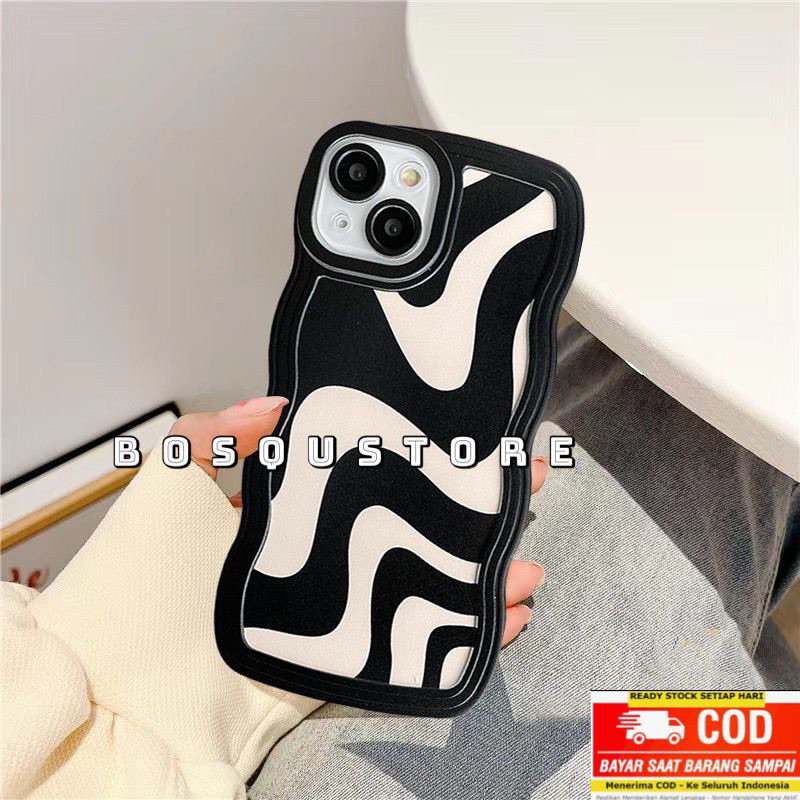 SOFTCASE GELOMBANG/ WAVE XIAOMI REDMI NOTE 12/ 12C/ A1 2022/ REDMI 10 5G/ 10A/ 10C/ 9A/ 9C/ 9T/ 6A/ POCO M3/ CASING WAVY PROTECTOR CAMERA MOTIF DORAEMON/ FLOWER/ ZEBRA/ LOVE BLACK