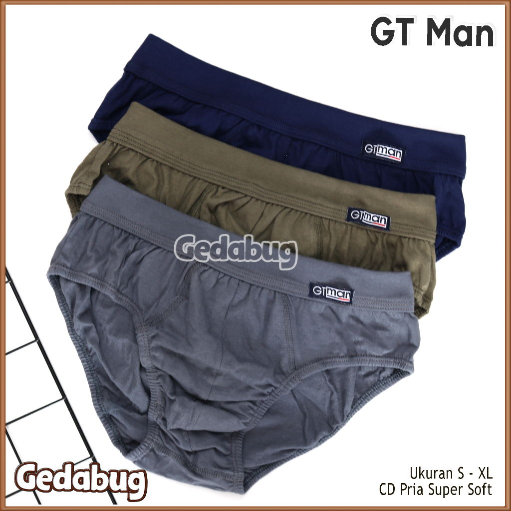 3 Pcs - CD Pria Gt Man Kantun Spandex 708 | Celana Dalam Pria Dewasa | Gedabug