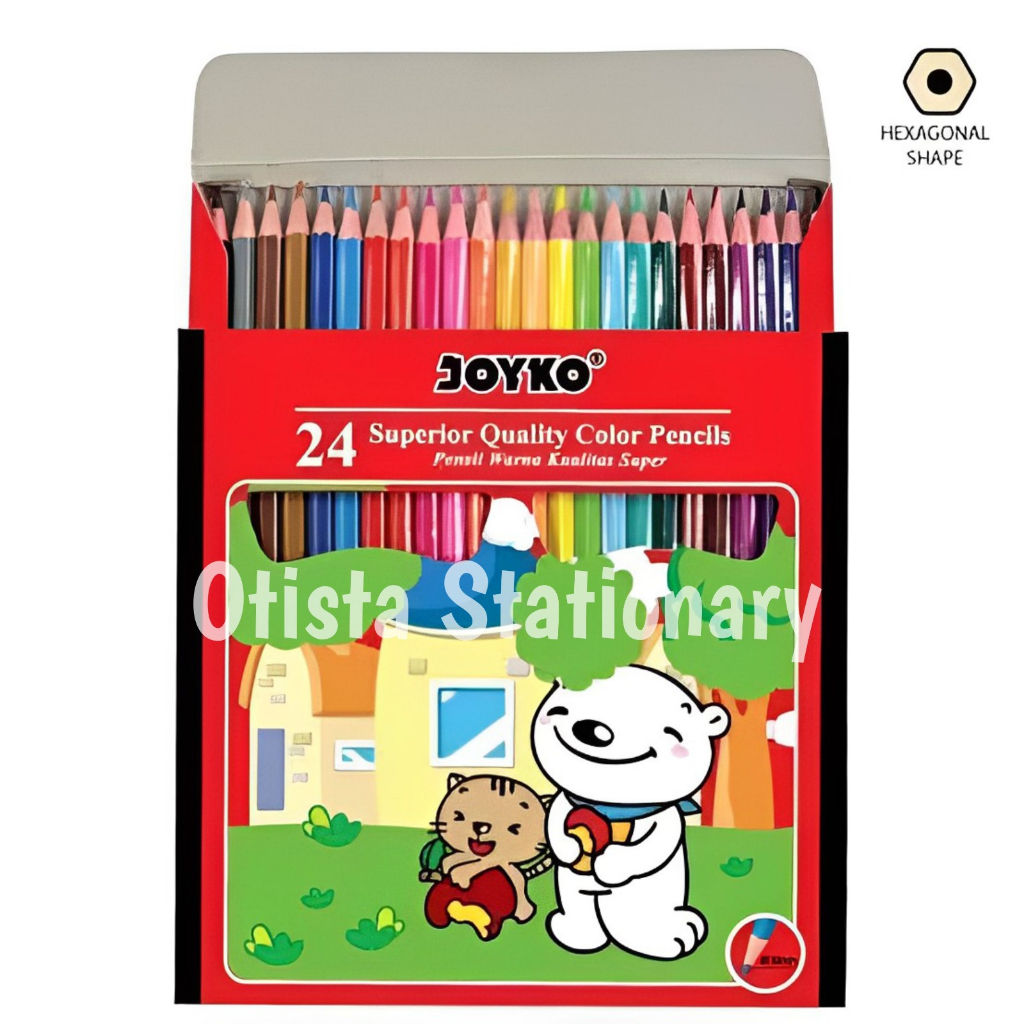 

Pensil Warna Joyko 24 Warna Panjang/ pensil warna cp-24pb panjang