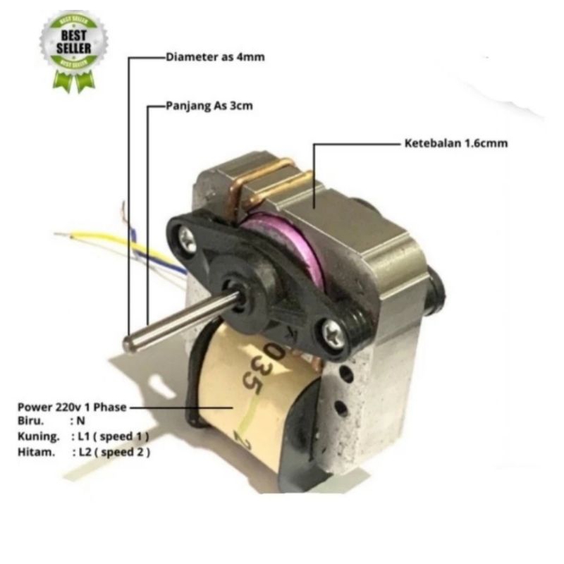 DINAMO KIPAS ANGIN KARAKTER 6INCH UNIVERSAL