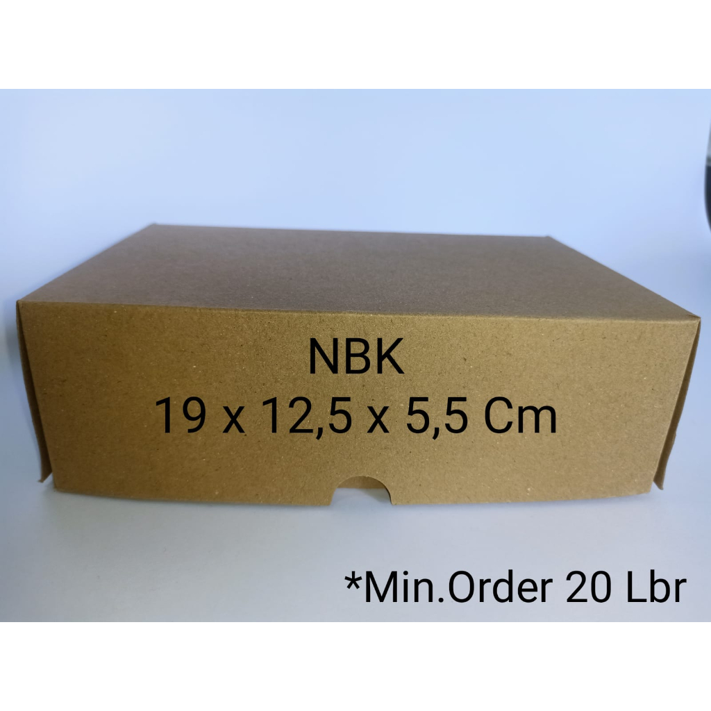 KOTAK NASI COKLAT KARDUS  KRAFT NBK 19cm x 12,5cm x 5,5cm
