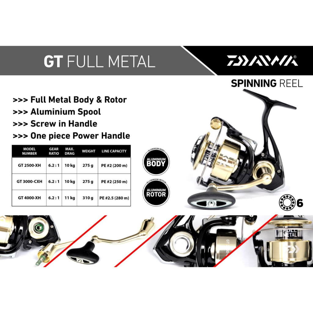 Reel SPINNING DAIWA GT (FULL METAL BODY)