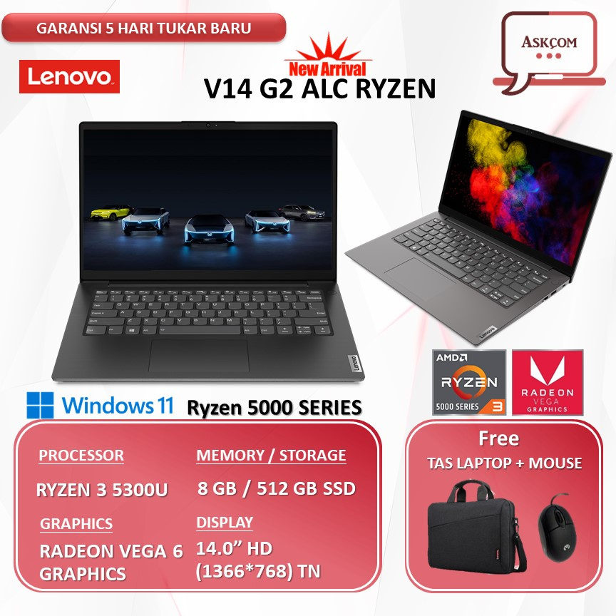 Laptop Lenovo V14 AMD Ryzen 3 5300U 8GB 512GB SSD Vega6 14.0HD Windows11