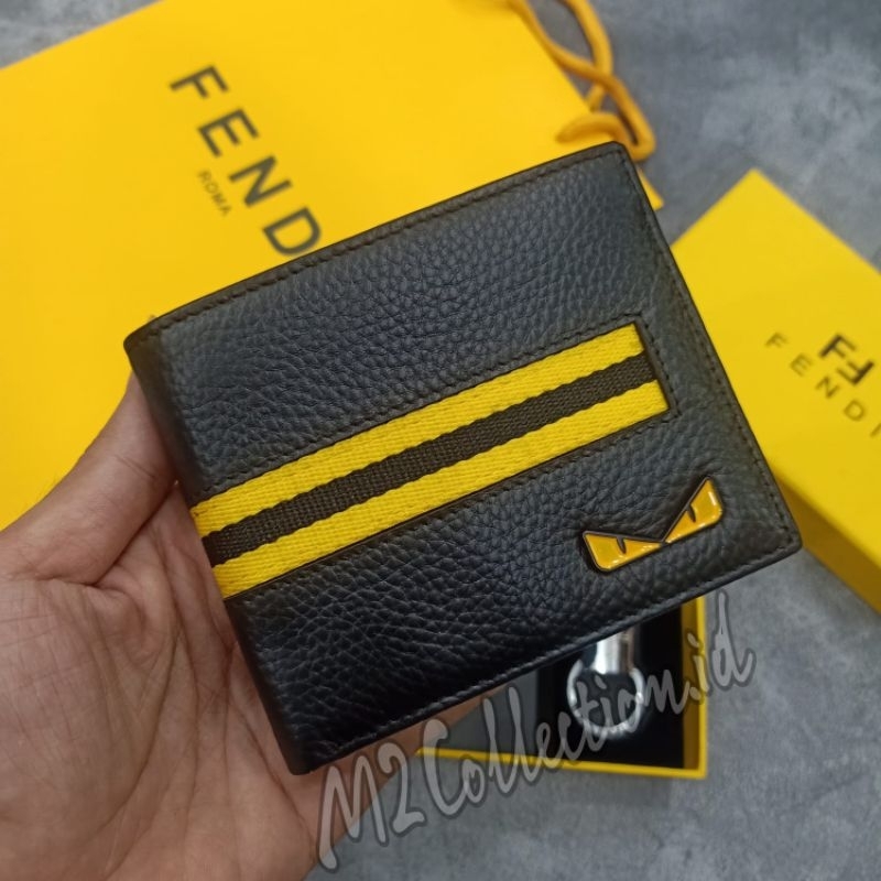 Dompet Fendi Leather Embos Dompet Lipat Kulit Asli Import