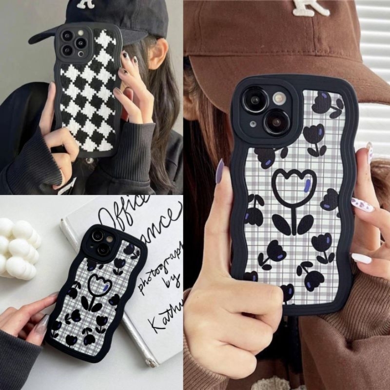 Softcase Wave pola Tulip Oppo A7 A5S A12 F9 A11k A3S A1K A36 A76 A96 4G A17 A16 A5 2020 A9 2020 A74 4G A95 A57 2022 A53 A54 4G A15 A15s A17 A31 2020 9i C1 C2 Case gelombang