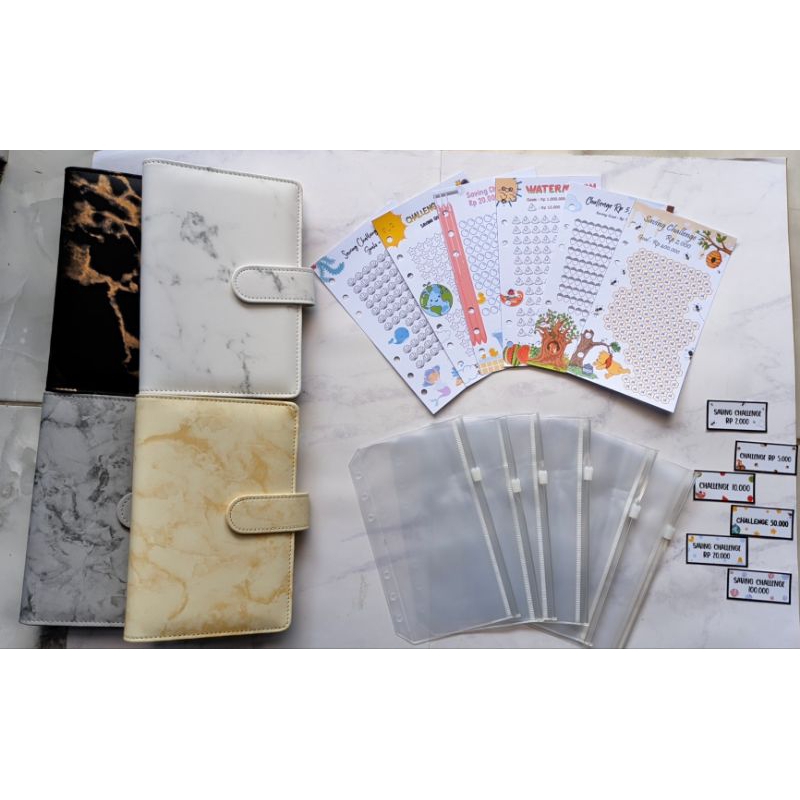 

PAKET MENABUNG BINDER MARBLE A6 PU LEATHER