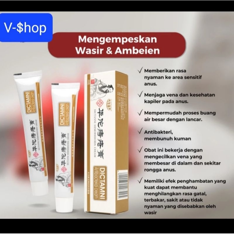 [ ORIGINAL ] Dictamni Cream Wasir Salep Ambeyen Herbal Ambeien Asli 100% Ampuh