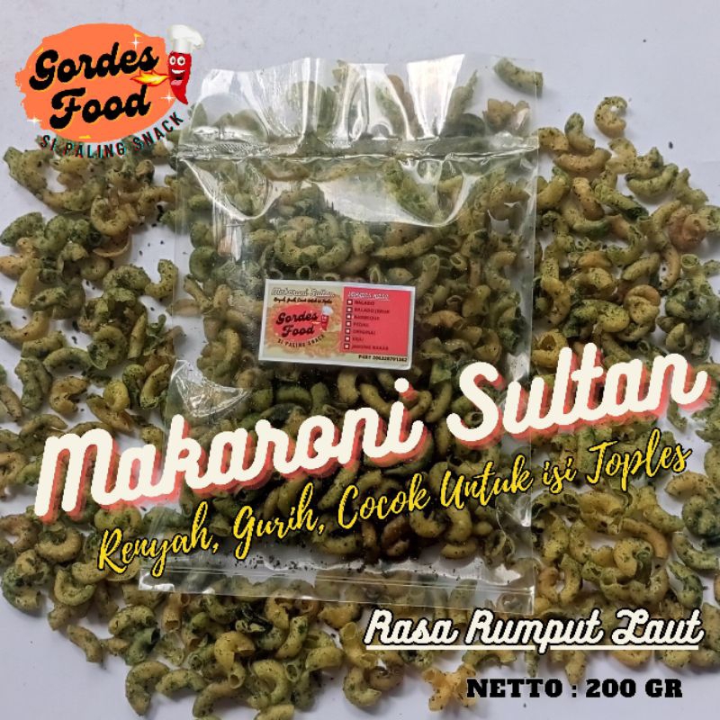 

MAKARONI SULTAN Gordes Food Rasa Rumput Laut (KRISPI, TERLARIS)