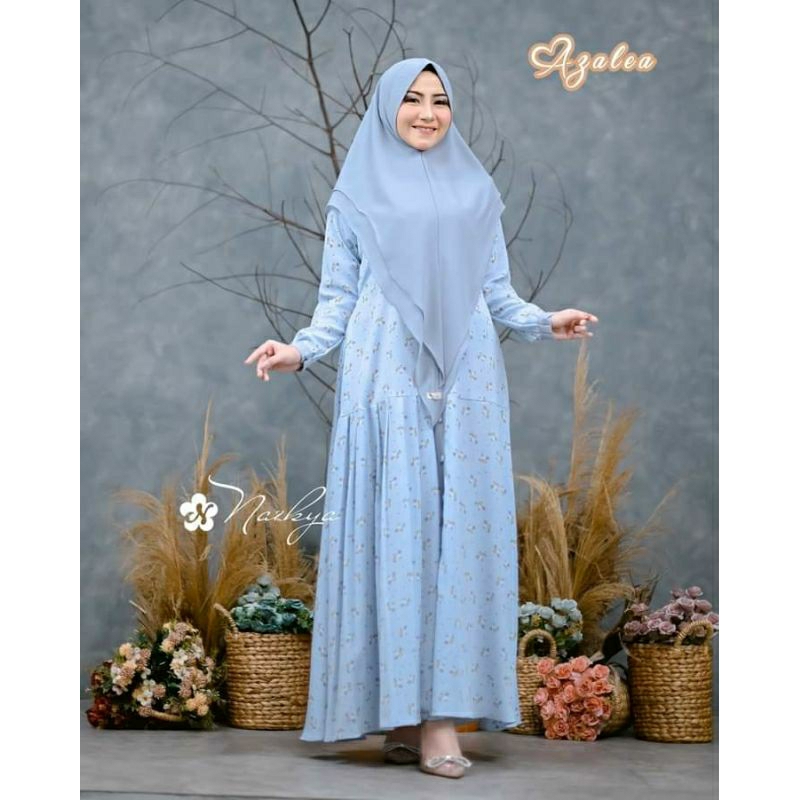 Gamis azalea batch 2 set Khimar ori Nazkya || set cringcle nazkya