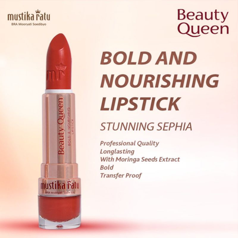 Beauty Queen Mustika Ratu Bold & Nourishing lipstik 09 STUNNING SEPIA (ed jan 27)