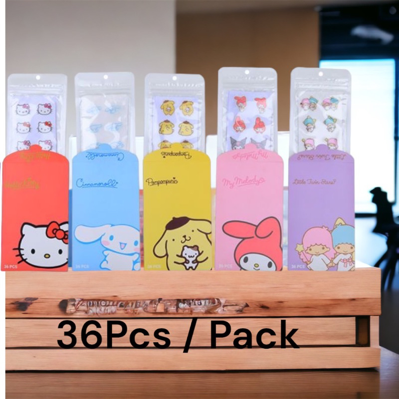 (36pcs) STICKER MASKER SANRIO / AROMA PATCH STIKER MASKER MOTIF CINNAMOROLL KUROMI MELODY