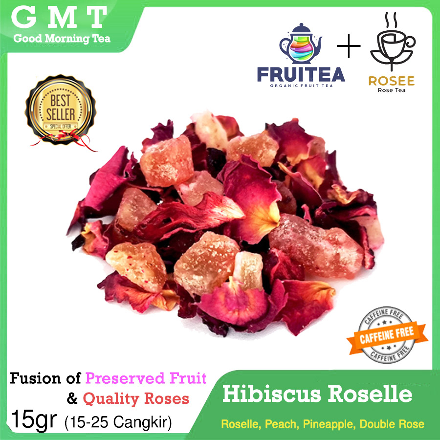 

GMT | Hibiscus Roselle | Teh Rosela Red Rose pineapple Blueberry Loose Leaf