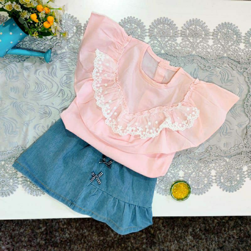 SETELAN IMPORT ARA RUFFLE RENDA(BRP1875)