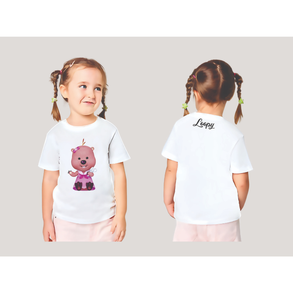 kaos anak karakter pororo bisa request nama punggung