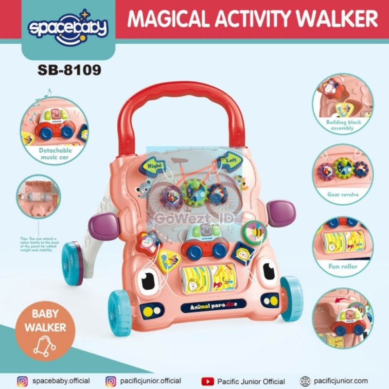 Activity Push Walker SPACEBABY SB 8109 Alat Bantu Jalan Bayi Space Baby | High Quality
