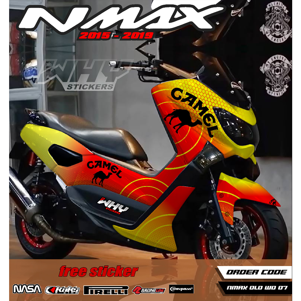(COD) TERBARU Decal Sticker Yamaha Nmax Lama 2015 2016 2017 2018 2019 Fullbody Dekal Stiker Yamaha N