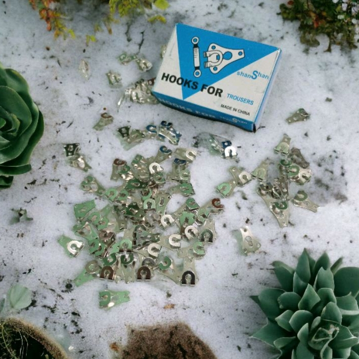 kancing hak / hook celana / hook &amp; eye / kancing kait / pengait celana / hak jahit / kancing hook / kancing celana / hak getok / hak ketok / hak bra / kait bra / hal bh / hak jahit bra/ hak jait / hak jahit kamisol