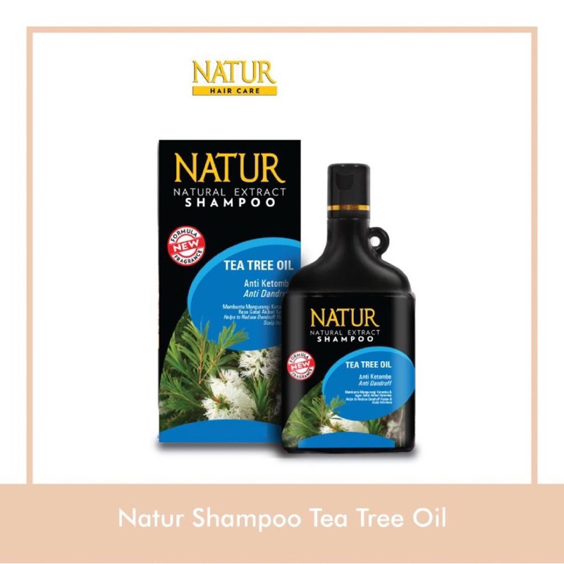 NATUR Hair Shampoo Tea Tree 80ML / Shampoo Anti Dandruff Membantu Mengurangi Ketombe BPOM