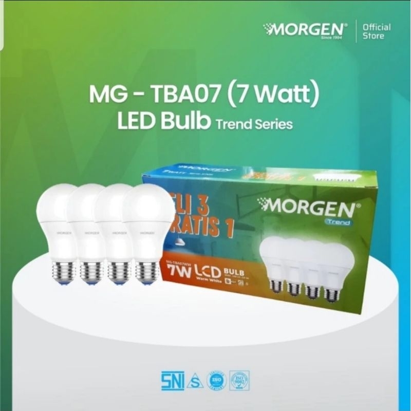 Lampu Led MORGEN 7 Watt Beli 3 Gratis 1