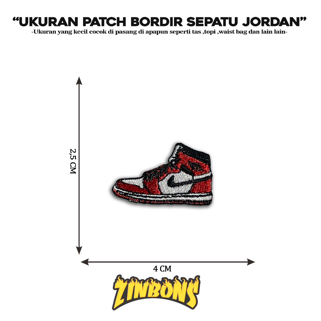 PREMIUM PATCH BORDIR SEPATU EMBLEM BORDIR SMALL PATCH