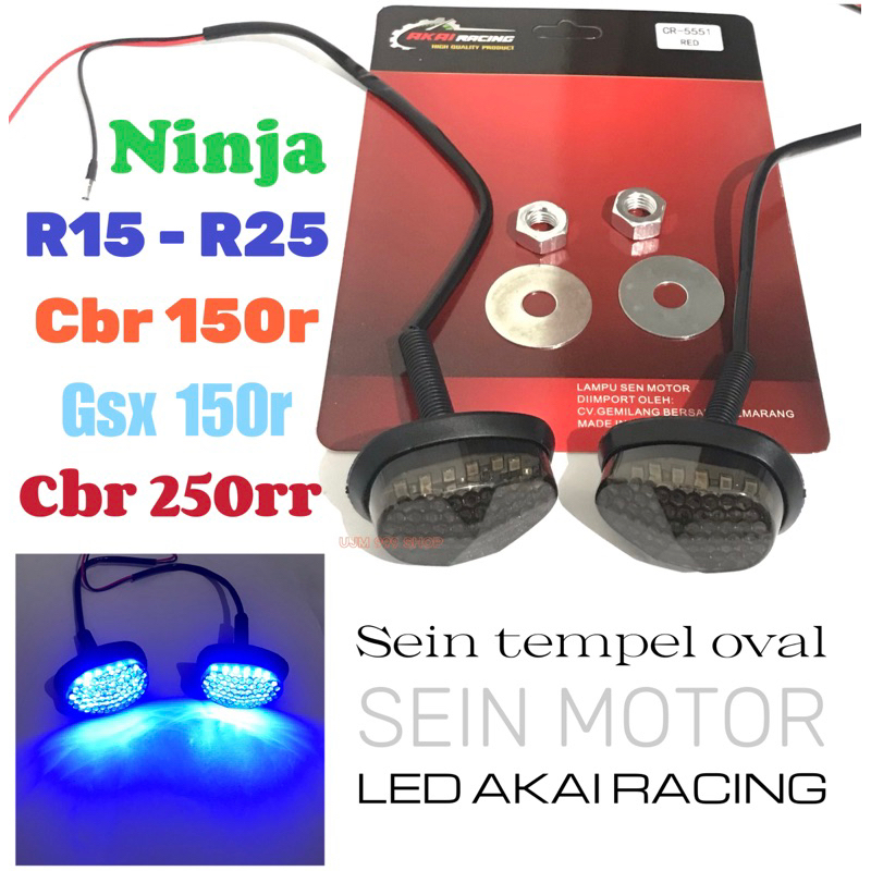 Sein Tempel Lampu Sen Tempel LED Kotak GMA TST Buat R15 V3/Cbr150r/Gsx150/R25/R15 V2/Ninja250 Karbu