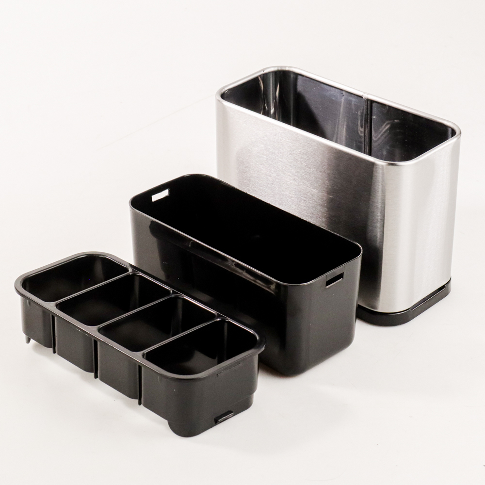 Rak Alat Makan Sendok Garpu Dapur Cutlery Holder Box Rack - H2740 - Silver