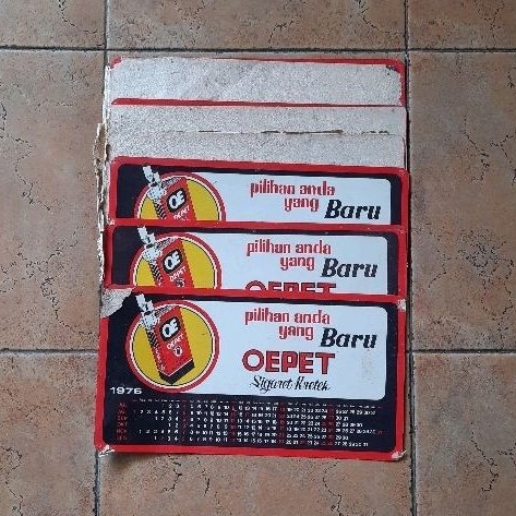 papan iklan vintage oepet enamel sign