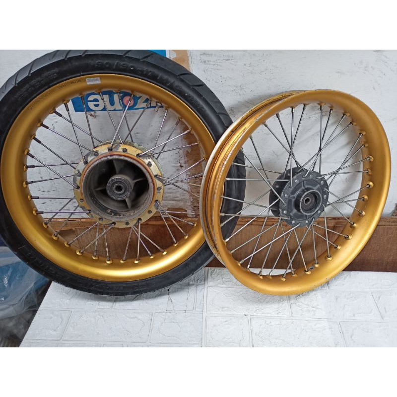 Velg set tdr thor Tiger Megapro mega pro gl cb custom japstyle caferacer dll pelek jari tromol origi