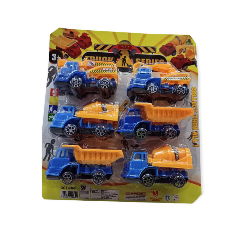 MAINAN CITY TRUCK SET SERIES BIRU KUNING / TRUK BAK BEGO MOLEN ENGINEERING CONSTRUCTION / MAINAN ANA