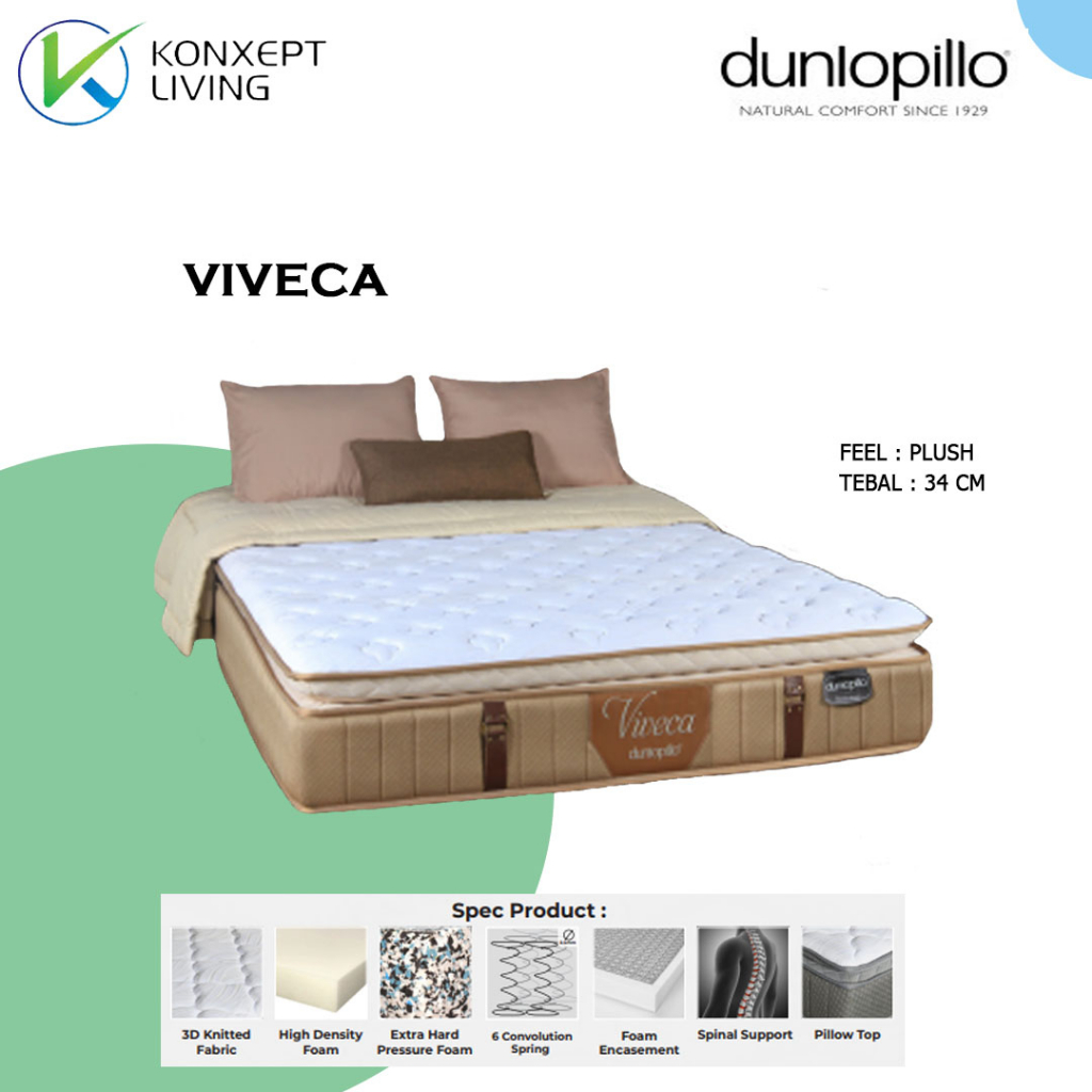 Dunlopillo Springbed Dreamy Series Type VIVECA - Hanya Kasur