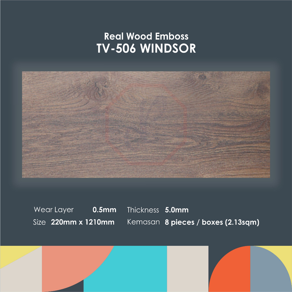 TACO LUXURY VINYL FLOORING 5mm WINDSOR TV 506 LANTAI KAYU VINYL