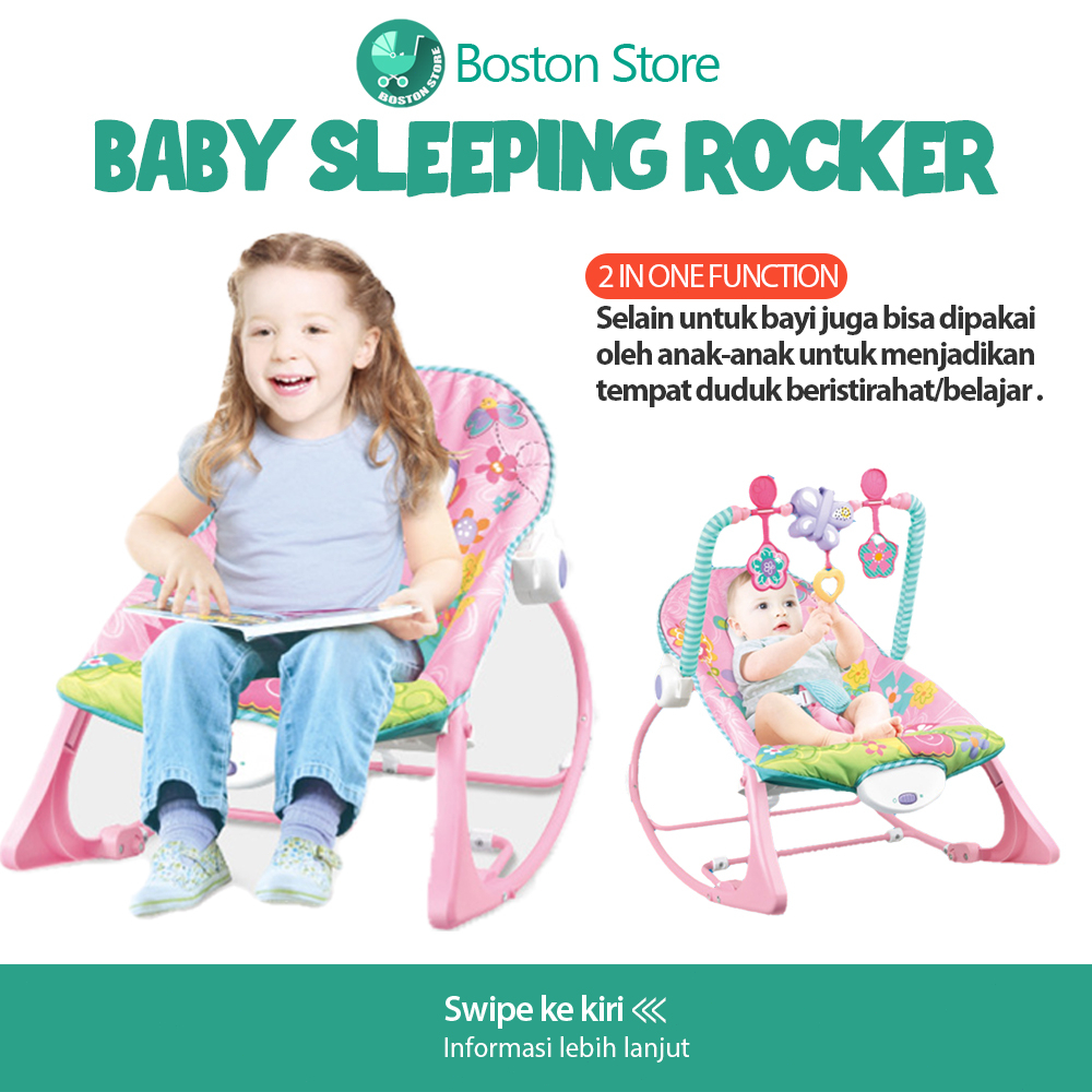 Bostonstore Kursi Goyang Bayi / Kursi Goyang Anak / Toddler kursi bayi Kursi goyang getaran bayi / Rocker Bayi / Baby Bouncer / Bouncer Baby / Bouncer / Ayunan Bayi