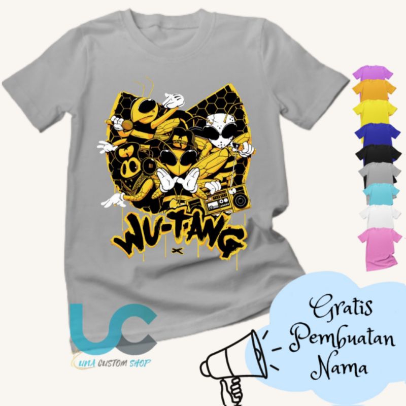Kaos Anak Wutang | Baju Anak Wutang | Kaos Anak Sablon | Kaos Anak Custom Terbaru (FREE NAMA)