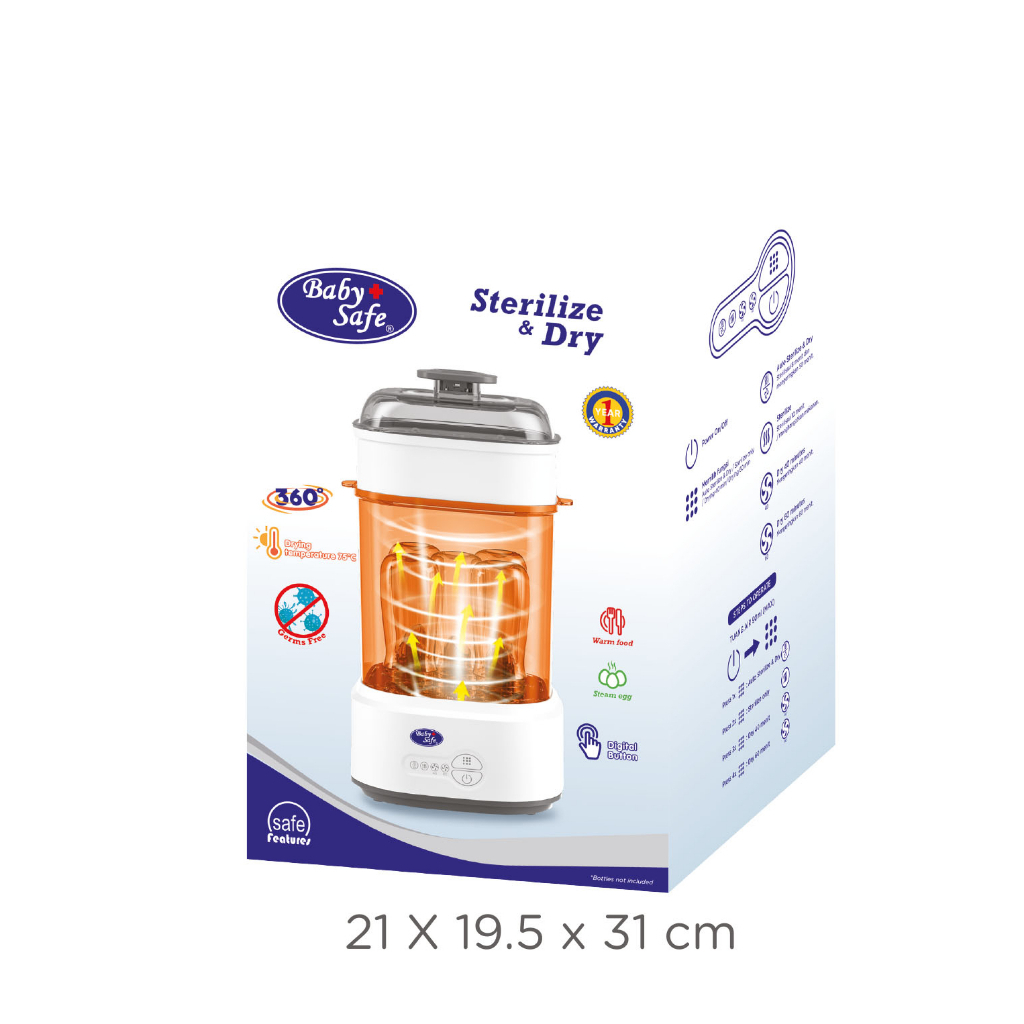 Baby Safe Sterilize &amp; Dry Steril dan Pengering Botol STE02