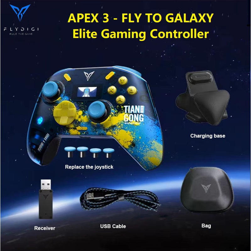 FLYIDIGI APEX 3 - FLY TO GALAXY EDITION - Elite Gaming Controller - Gamepad Universal untuk Switch/Windows/Android/iOS/Steam