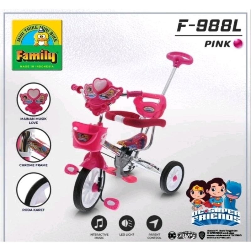 Sepeda Anak Roda 3 Family F-988L Stir