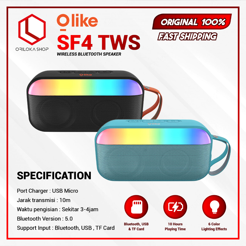 Olike SF4 TWS Wireless Bluetooth Speaker Portable - Garansi Resmi