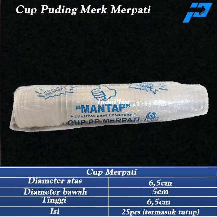 Cup Puding/Gelas Puding Plastik/Cup Selai/Merpati Cup