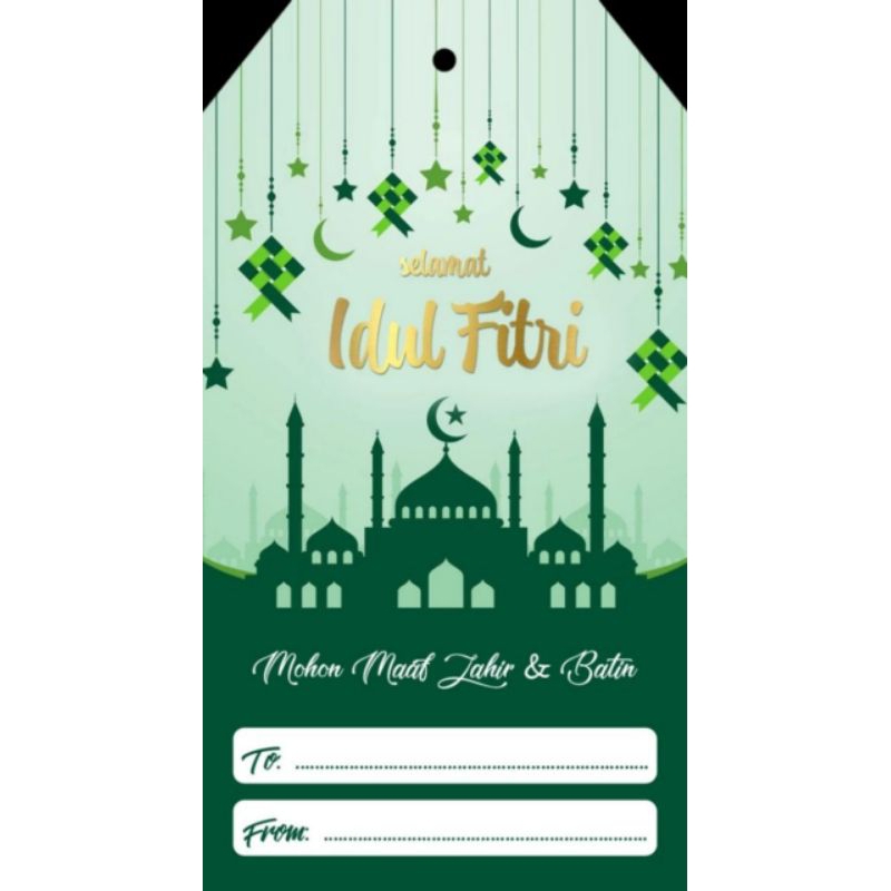 

Ucapan Hang Tag IDUL FITRI/ Hang Tag Lebaran TO + FROM