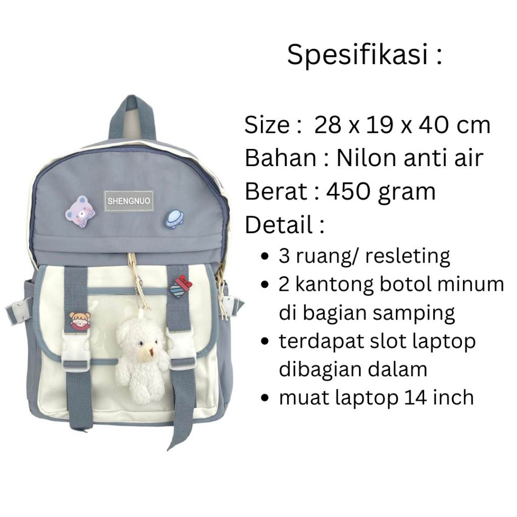 YOUBAGSHOP Tas Ransel Style Korea Favorite  2022-90 // 2022-100