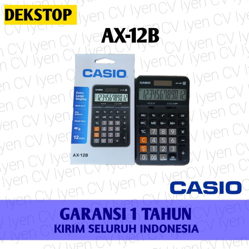 

Kalkulator Dekstop Casio AX-12B / Casio AX 12B / casio ax 12b / kalkulator Casio