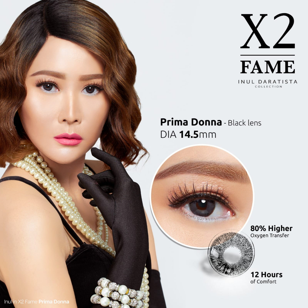 Softlens X2 Fame Inul Daratista DIA 14.50mm Normal dan Minus (-0.50 s/d -3.00) /Lensa  Kontak/BS